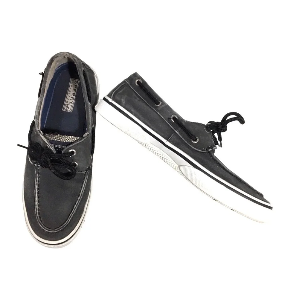 Sperry Top-Sider Bahama Canvas Boat Shoe Sneaker 8.5M‎ Black